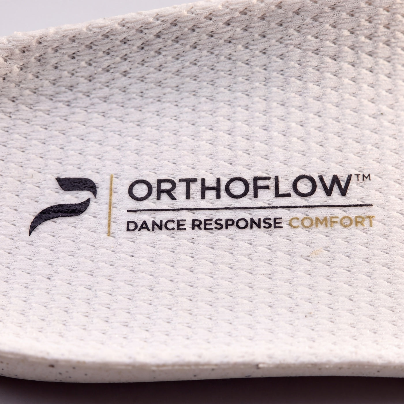 The open weave of the ORTHOFLOW® surface, in close-up.